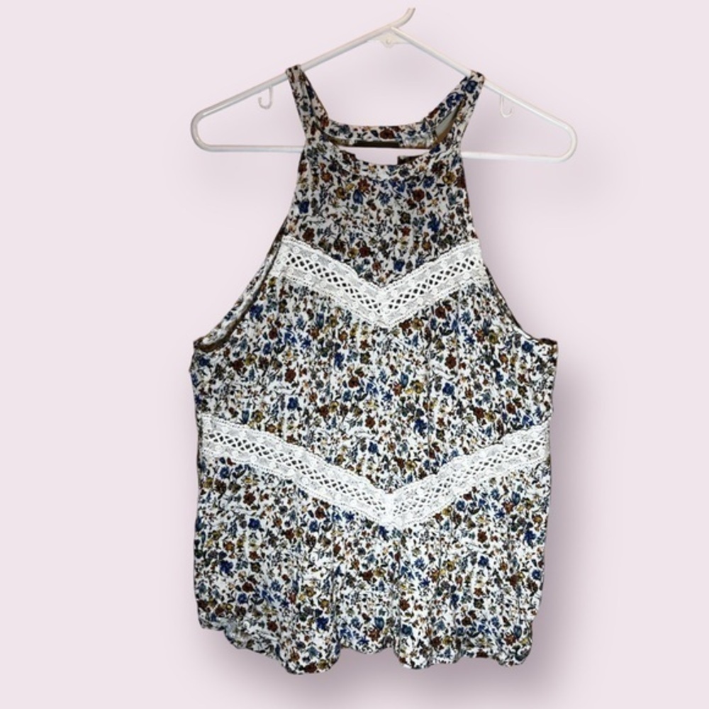 Gypsies and Moondust Floral Tank Top Size Large